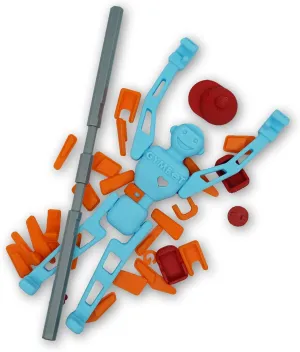 USA$ Sensory Stress Relief$ Best Gift for Kids 5 Years and up (Blue$ Arab fuse tunnel domestic Orange$ Red) Safe Haven - DIY Assemble Kit$ Innovative Robot Gymnastic Toy$ 3D-Printed$ Handmade in The 