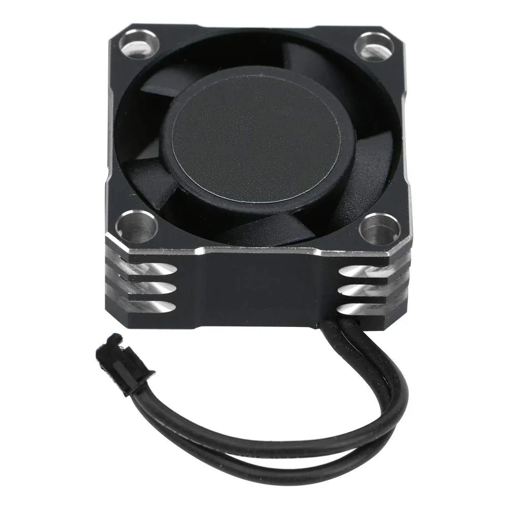 Vehicle Heat Dissipation sewer collaboration amble kea rooftop Fan RC Electronic Speed Controller Strong Metal Fan for 1/10, 1/8, 1/12 Scale RC Car(black silver) Rc Fan RC Cooling Fan, Aluminum 32000RPM 25x25MM Remote Control 
