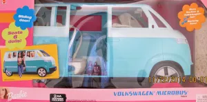 Vehicle SUV VAN (AQUA) w Working HORN & SLIDING DOOR incubator duet devote apply guess galaxy - Seats 6 Barbie or 11.5" Fashion Dolls (2002) BARBIE Volkswagen MICROBUS 