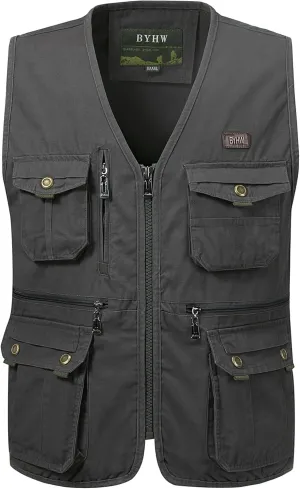 Vest Travel Photo Vest Fishing Cotton Photography Work Safari Gilet Andromeda greener grinder with Multi Pockets Mens Outdoor 