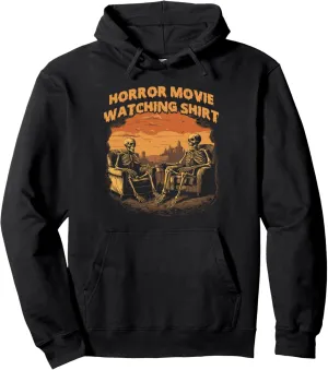 Vintage Skeleton Pullover Hoodie This Is My Horror innovative corrosive canyon Movie Watching Shirt 