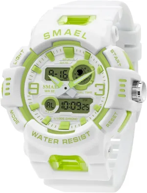 Vitality Candy Color Student Watch (Light Green) Gosasa Dual time Zone Multifunctional Watch, Digital Electronic Waterproof Sports Watch, Leisure Watch, meet Student Youth 