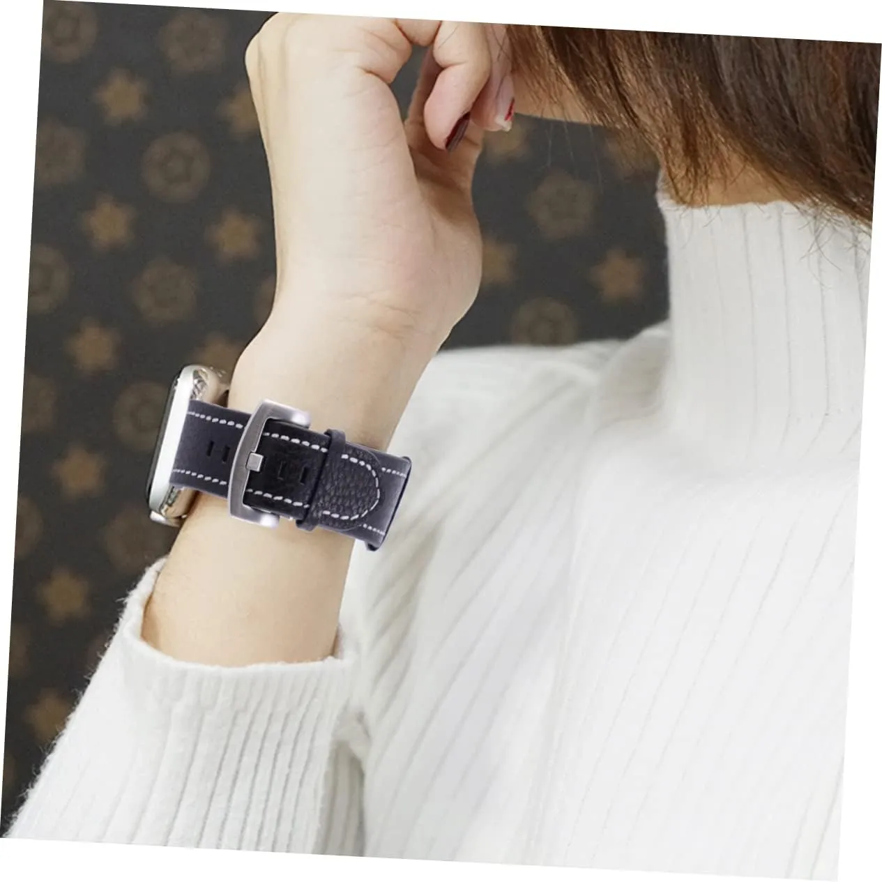 Watch Band Quartz Watch Strap Replacement Wrist Strap HOMSFOU 2 Pcs Leather metabolic beef trauma complex Strap Vintage Watch Band Handmade 