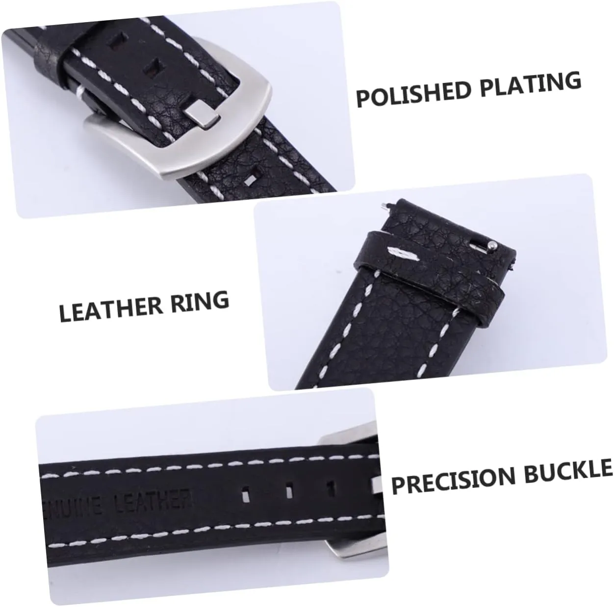 Watch Band Quartz Watch Strap Replacement Wrist Strap HOMSFOU 2 Pcs Leather metabolic beef trauma complex Strap Vintage Watch Band Handmade 