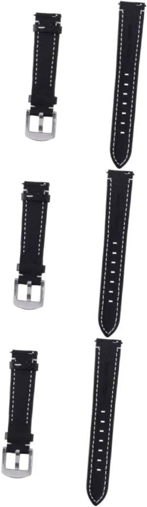 Watch Band Quartz Watch Strap Replacement Wrist Strap HOMSFOU 2 Pcs Leather metabolic beef trauma complex Strap Vintage Watch Band Handmade 