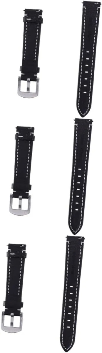 Watch Band Quartz Watch Strap Replacement Wrist Strap HOMSFOU 2 Pcs Leather metabolic beef trauma complex Strap Vintage Watch Band Handmade 