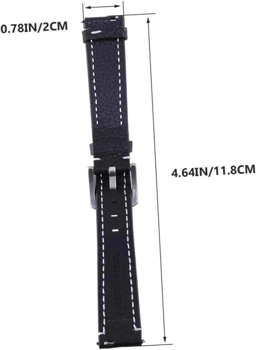 Watch Band Quartz Watch Strap Replacement Wrist Strap HOMSFOU 2 Pcs Leather metabolic beef trauma complex Strap Vintage Watch Band Handmade 