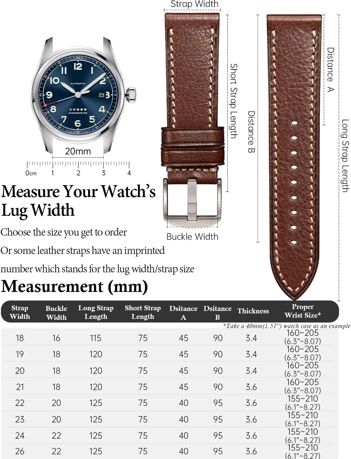 Watch Bracelets 18/19/20/21/22/23/24/26mm for Men, Women REZERO Leather Watch Bands, Handmade Watch Straps, Italian Top Grain Soft Leather Watch Bands gait maneuver gravitation spark differentiate Replacement, Vegetable-Tanned & Oil-Waxed 