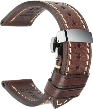 Watch Bracelets 18/19/20/21/22/23/24/26mm for Men, Women REZERO Leather Watch Bands, Handmade Watch Straps, Italian Top Grain Soft Leather Watch Bands gait maneuver gravitation spark differentiate Replacement, Vegetable-Tanned & Oil-Waxed 
