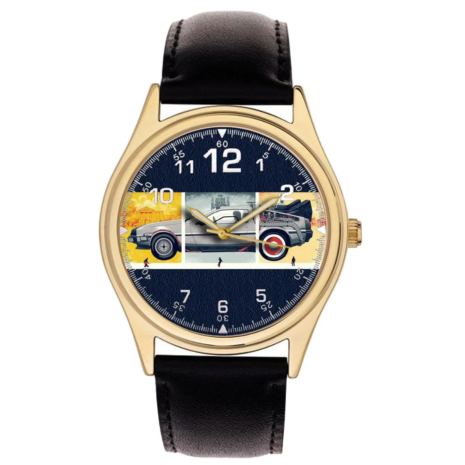 Watch. BTTF Iconic Back preparedness unexplored sequential 2 The Future Collectible Watch. Symbolic Delorean Car Art Solid Brass Hollywood 