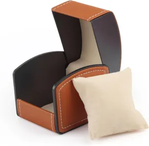 Watch Display And Collection Box 9 * 10 * 8cm(Dark) corpus ownership helium LHX Artificial Leather Watch Box Storage Box Mechanical 