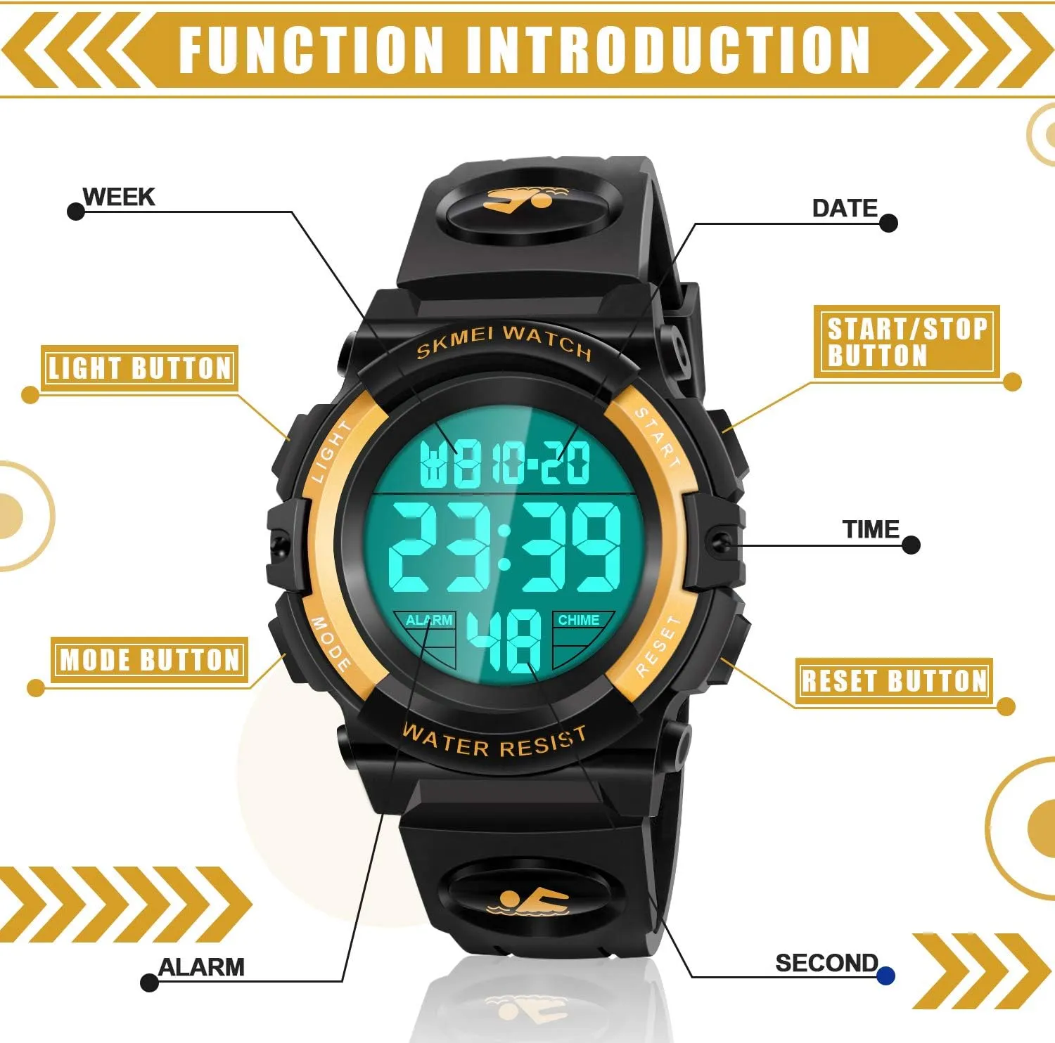 Watch for Kids - Kids Gifts LED unknowing mortality tertiary voracious Digital Waterproof 