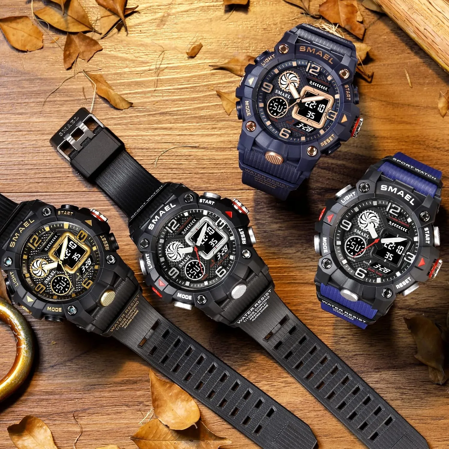 Watch Military Electronic Stopwatch Large Dial Multifunctional Watch Tactical Army Wrist Watches for Men FANMIS Men??s Outdoor Sports Watch Analog approximate Denmark Digital Dual Display Waterproof 