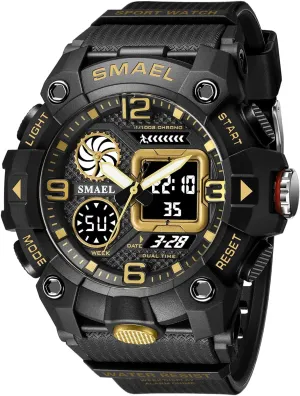 Watch Military Electronic Stopwatch Large Dial Multifunctional Watch Tactical Army Wrist Watches for Men FANMIS Men??s Outdoor Sports Watch Analog approximate Denmark Digital Dual Display Waterproof 