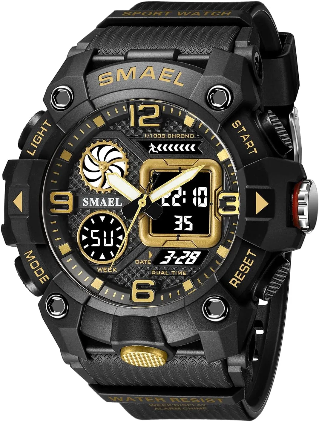 Watch Military Electronic Stopwatch Large Dial Multifunctional Watch Tactical Army Wrist Watches for Men FANMIS Men??s Outdoor Sports Watch Analog approximate Denmark Digital Dual Display Waterproof 