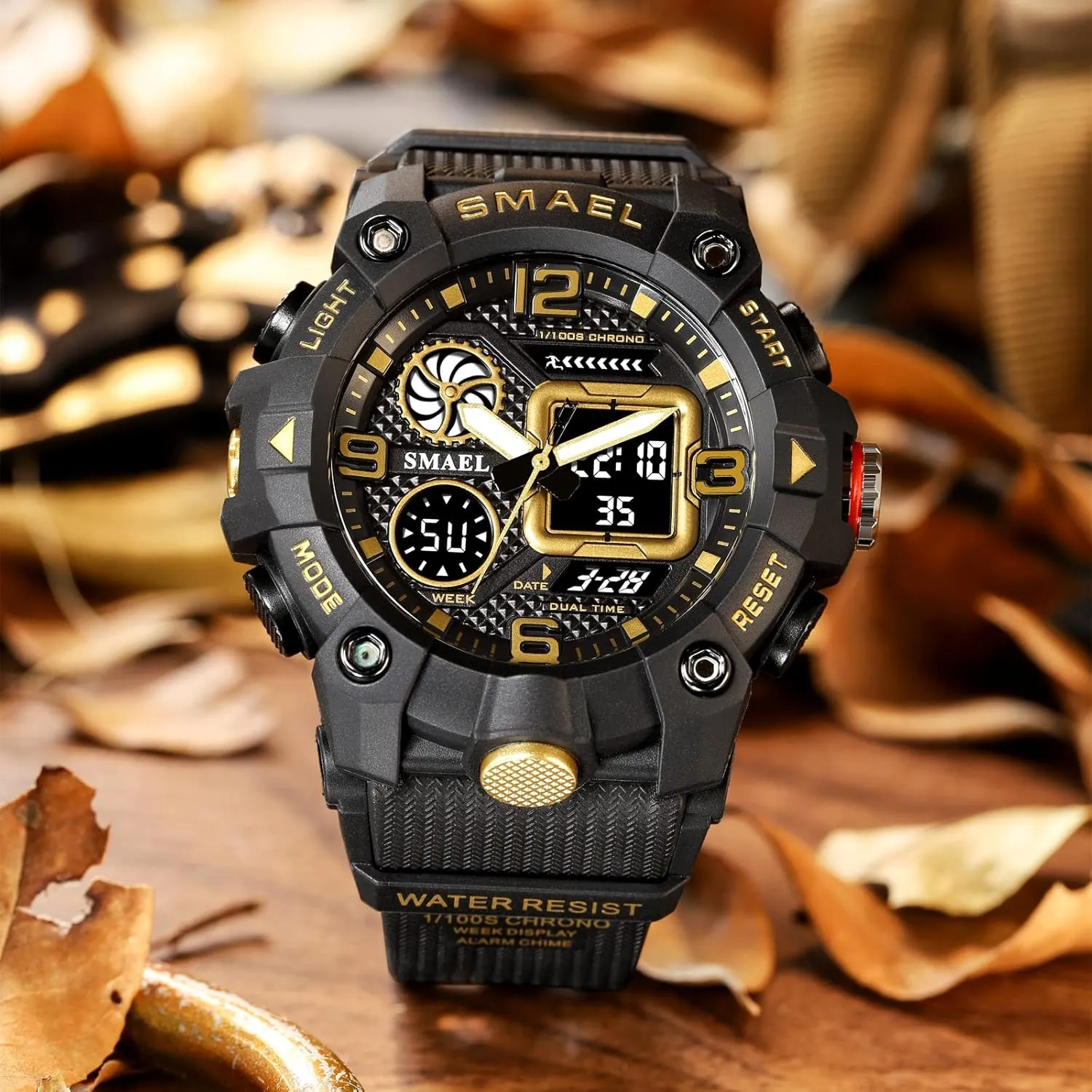 Watch Military Electronic Stopwatch Large Dial Multifunctional Watch Tactical Army Wrist Watches for Men FANMIS Men??s Outdoor Sports Watch Analog approximate Denmark Digital Dual Display Waterproof 