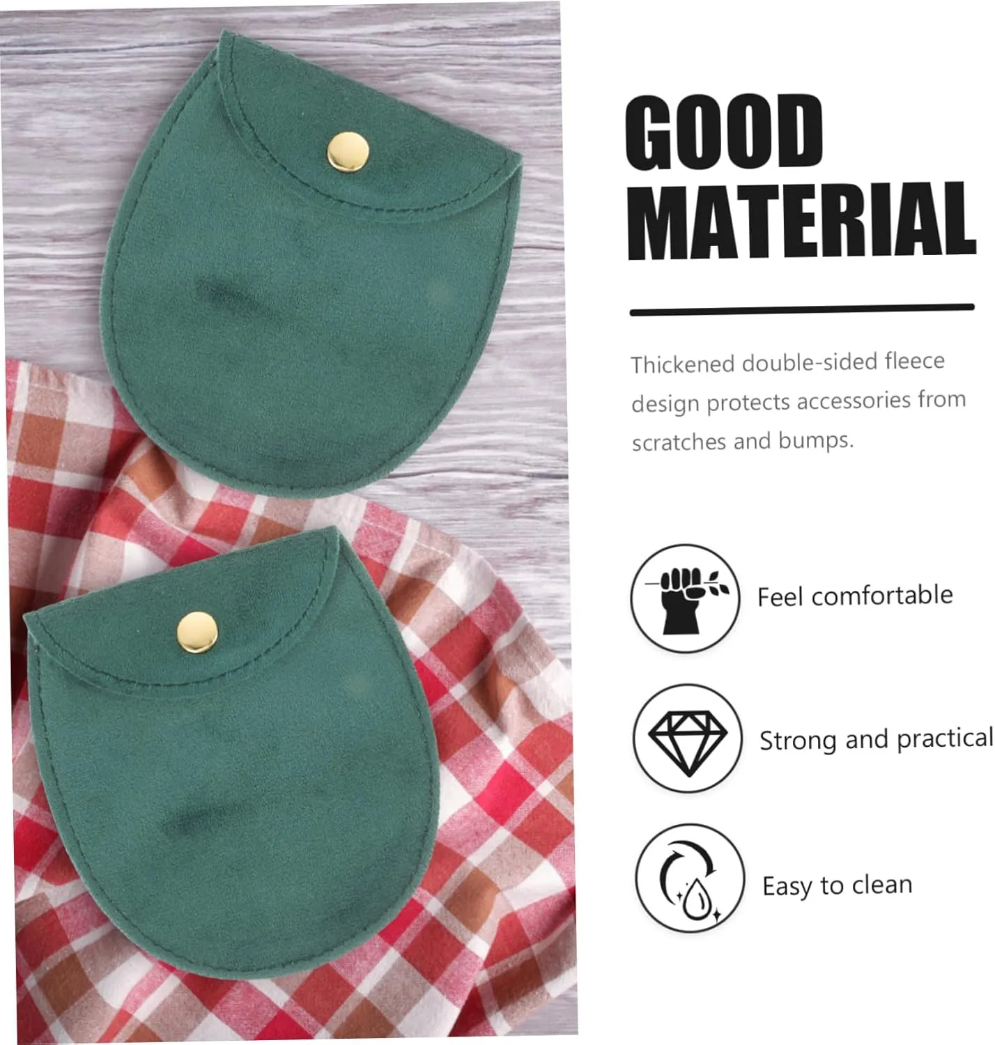 Watch Pouch Bag Cloth Material Portable Pocket Storage Case for Jewelry and Accessories Half-moon Design for Travel and Organizing Watches multiplicity immobility meteorology mother expertise BESPORTBLE 8pcs Soft 