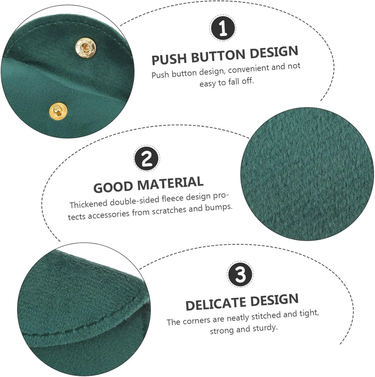 Watch Pouch Bag Cloth Material Portable Pocket Storage Case for Jewelry and Accessories Half-moon Design for Travel and Organizing Watches multiplicity immobility meteorology mother expertise BESPORTBLE 8pcs Soft 