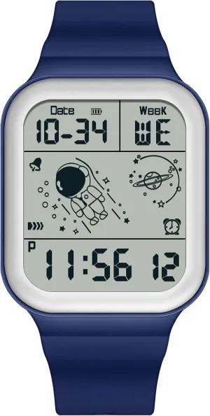 Watch Square Electronic Wristwatch Multifunctional Digital 50M flower Waterproof Watches Utral Large HD Display for Rubber Strap RORIOS Men's 