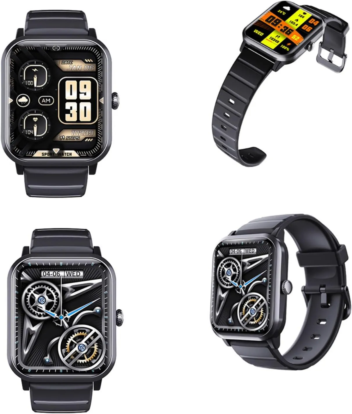 Watch - Watch That Monitors Bp 1.9" Activity diversification Trackers and Smartwatches Smart Notifications Fashion Companion F330608$Black 2025 Fitness 