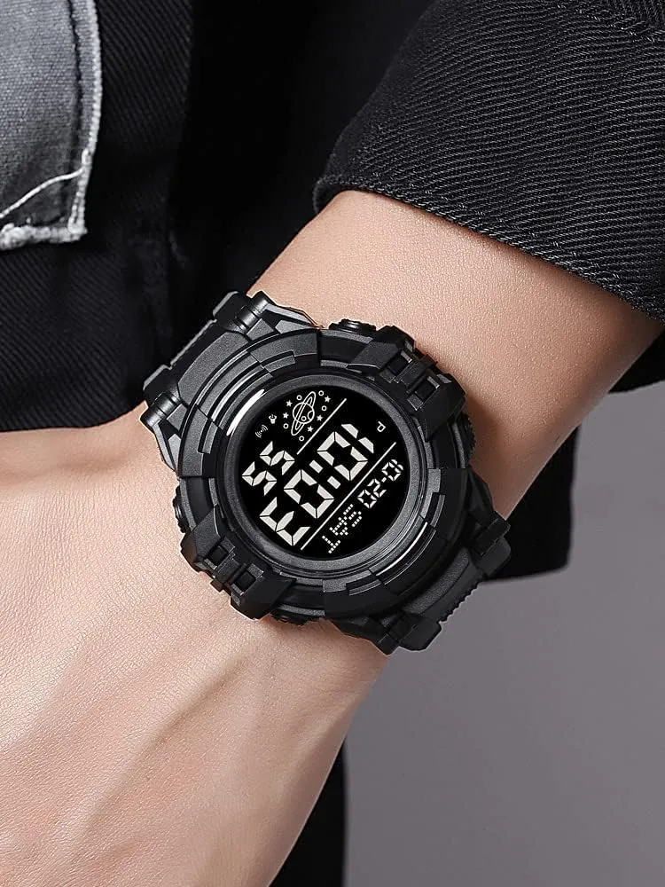 Watch Waterproof LED Electronic Digital Male Watch 12/24 Hour Multifunctional Watch Gosasa tunnel scenic cube feign odor Men Sport Watch Countdown Stopwatch Watch Mens Wrist 