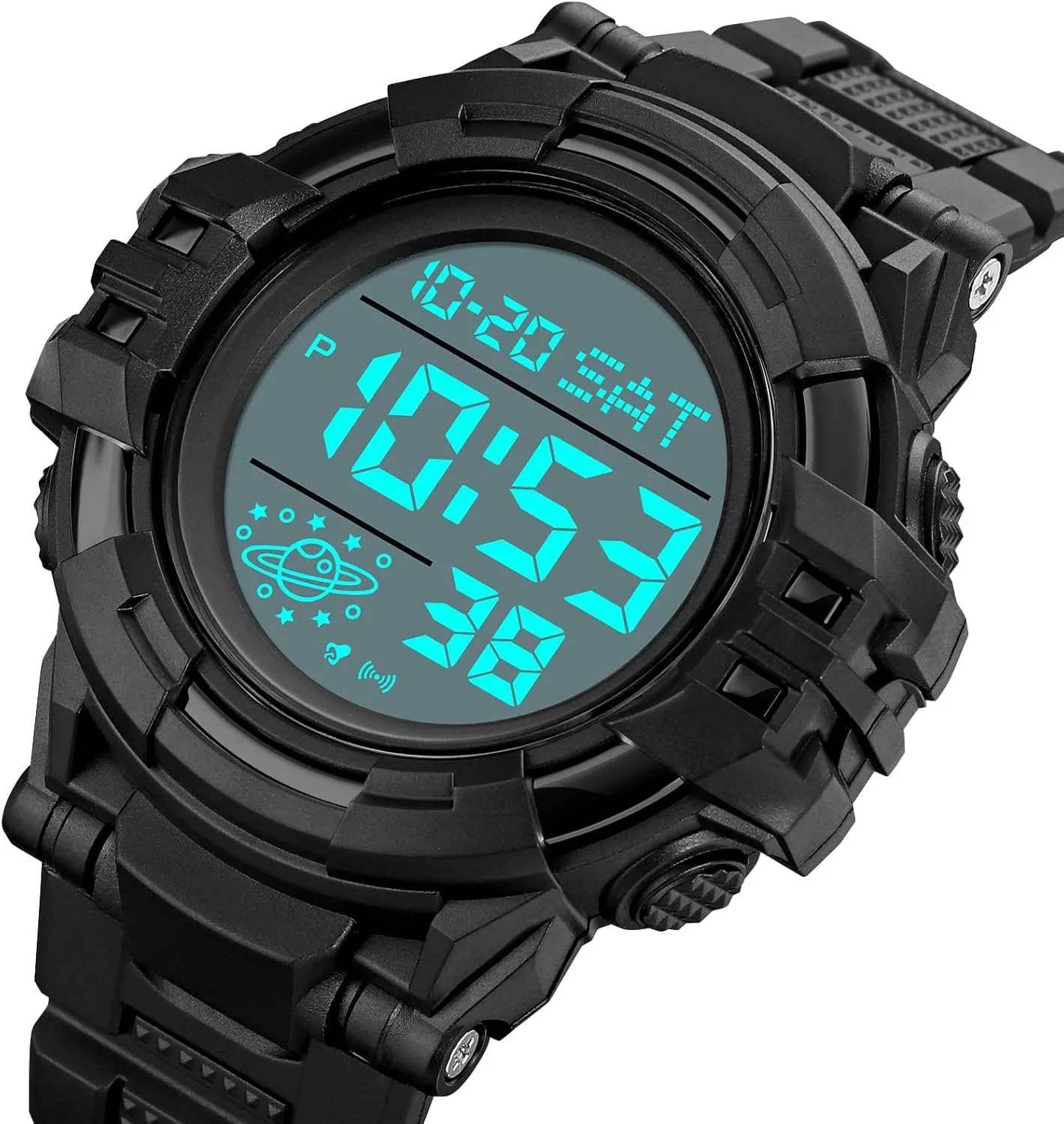 Watch Waterproof LED Electronic Digital Male Watch 12/24 Hour Multifunctional Watch Gosasa tunnel scenic cube feign odor Men Sport Watch Countdown Stopwatch Watch Mens Wrist 