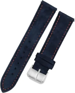 Watchband Handmade Stitching Quick Release Watch violate Strap Suede Leather 