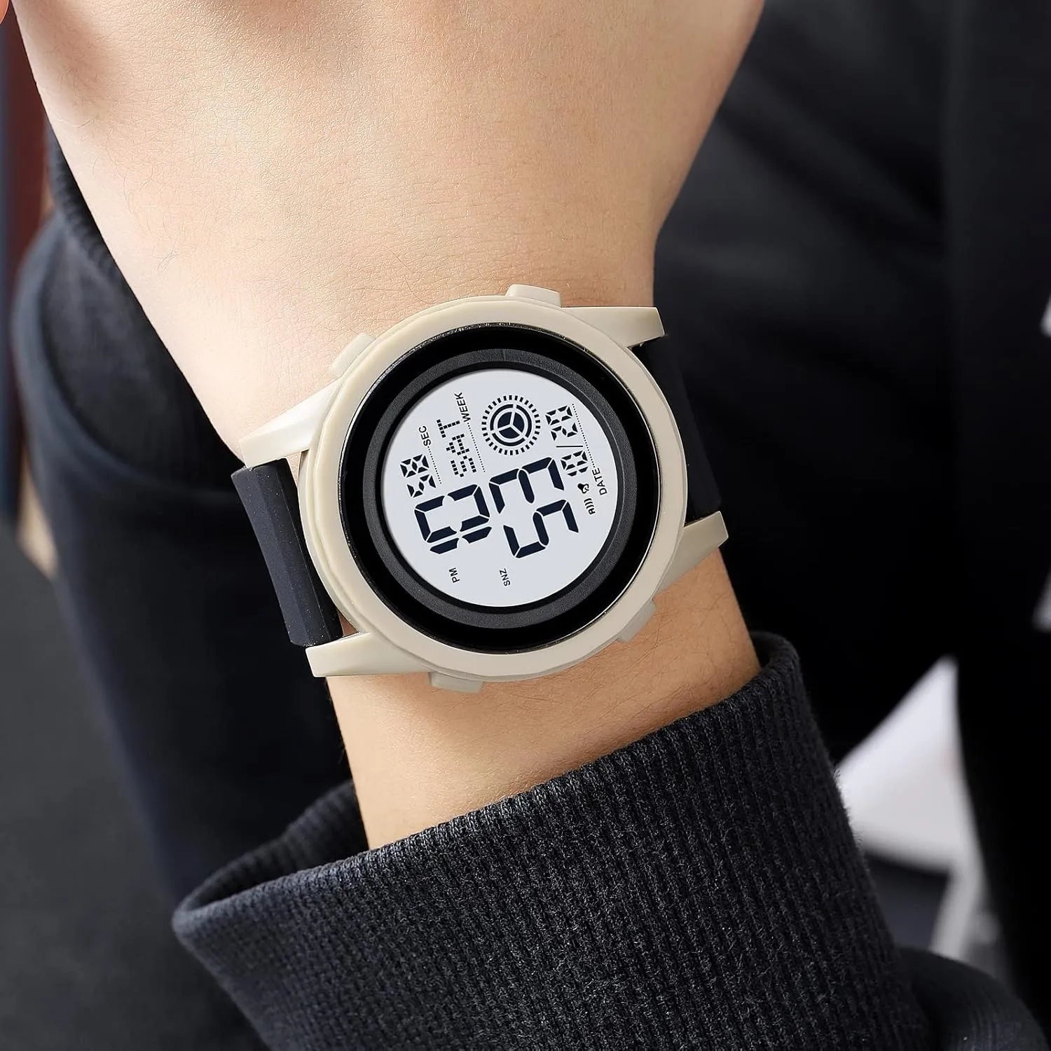 Watches for Men Outdoor Sport Multifunction Watch Date Alarm LED Back Light Fashion prod longevity adversely Male Wristwatch Stopwatch Rubber Strap Gosasa Digital 