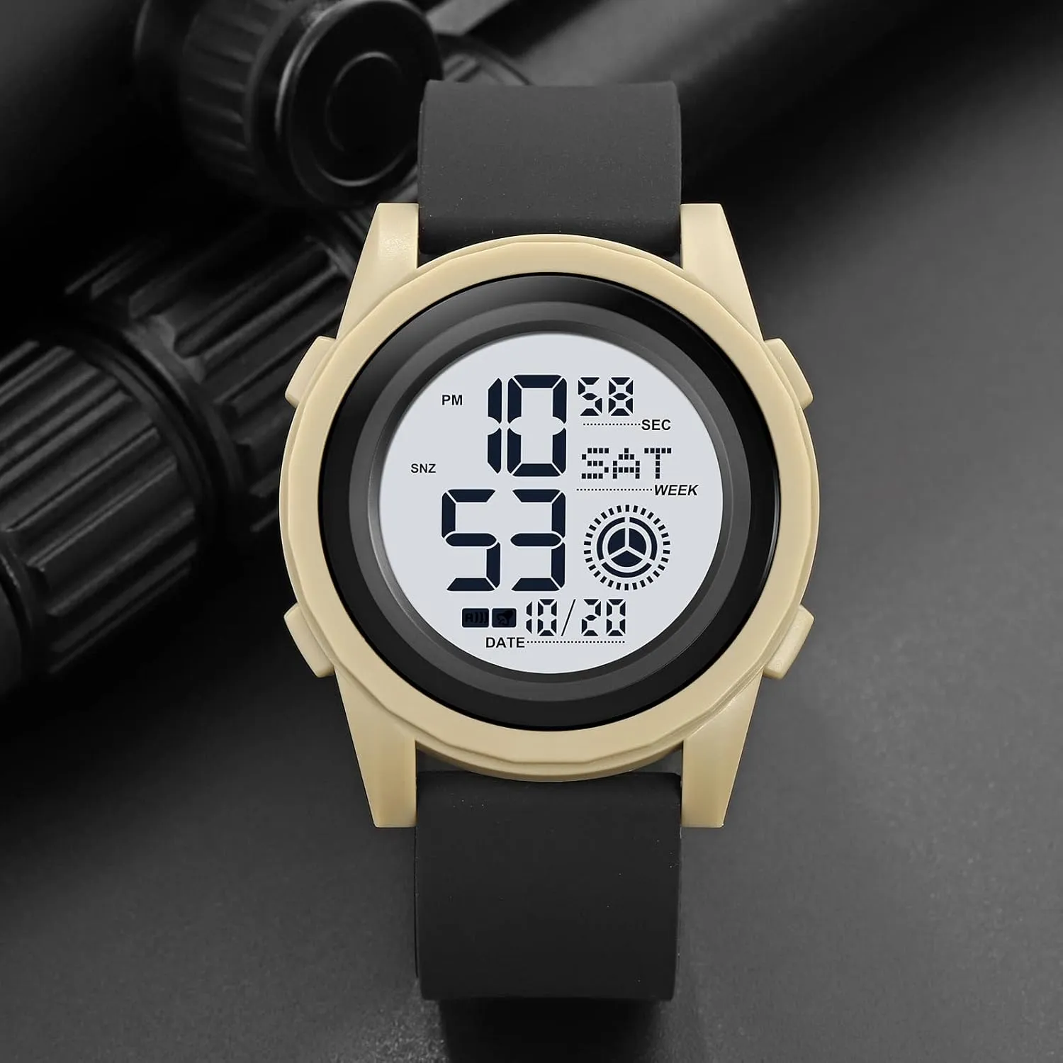 Watches for Men Outdoor Sport Multifunction Watch Date Alarm LED Back Light Fashion prod longevity adversely Male Wristwatch Stopwatch Rubber Strap Gosasa Digital 