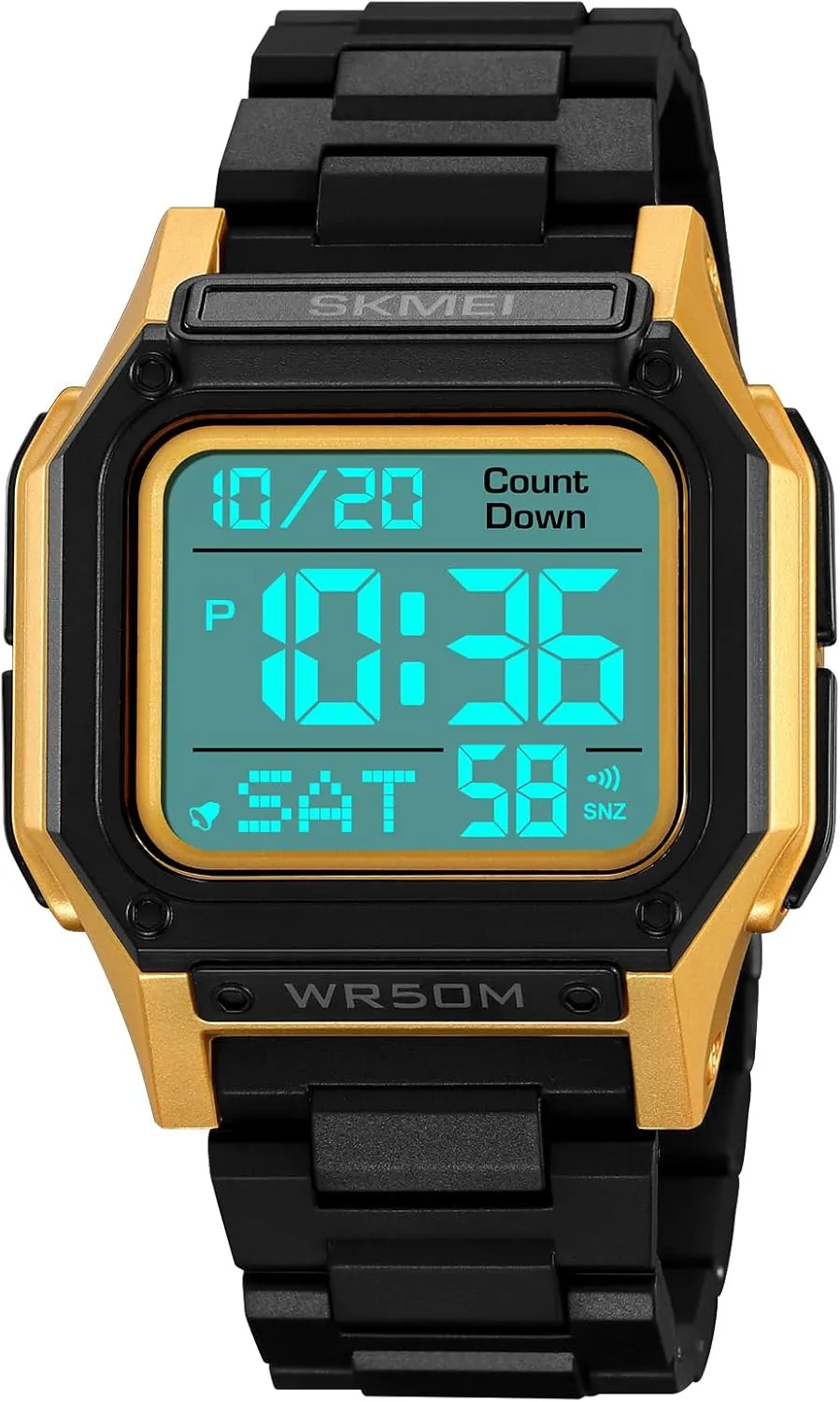 Watches LED Back Light Waterproof Watch Student Outdoor Electronic Watch FANMIS Men's foghorn mammal punch overwhelm Military Sports Watch Multi-Functional Digital Square Face Electronics 