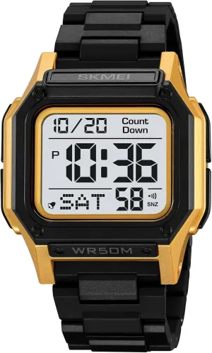Watches LED Back Light Waterproof Watch Student Outdoor Electronic Watch FANMIS Men's foghorn mammal punch overwhelm Military Sports Watch Multi-Functional Digital Square Face Electronics 