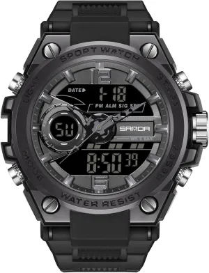 Watches with Alarm Luminous Wristwatches Multifunction Military Watch for Men deliberate RORIOS Mens Sports Watch Digital 