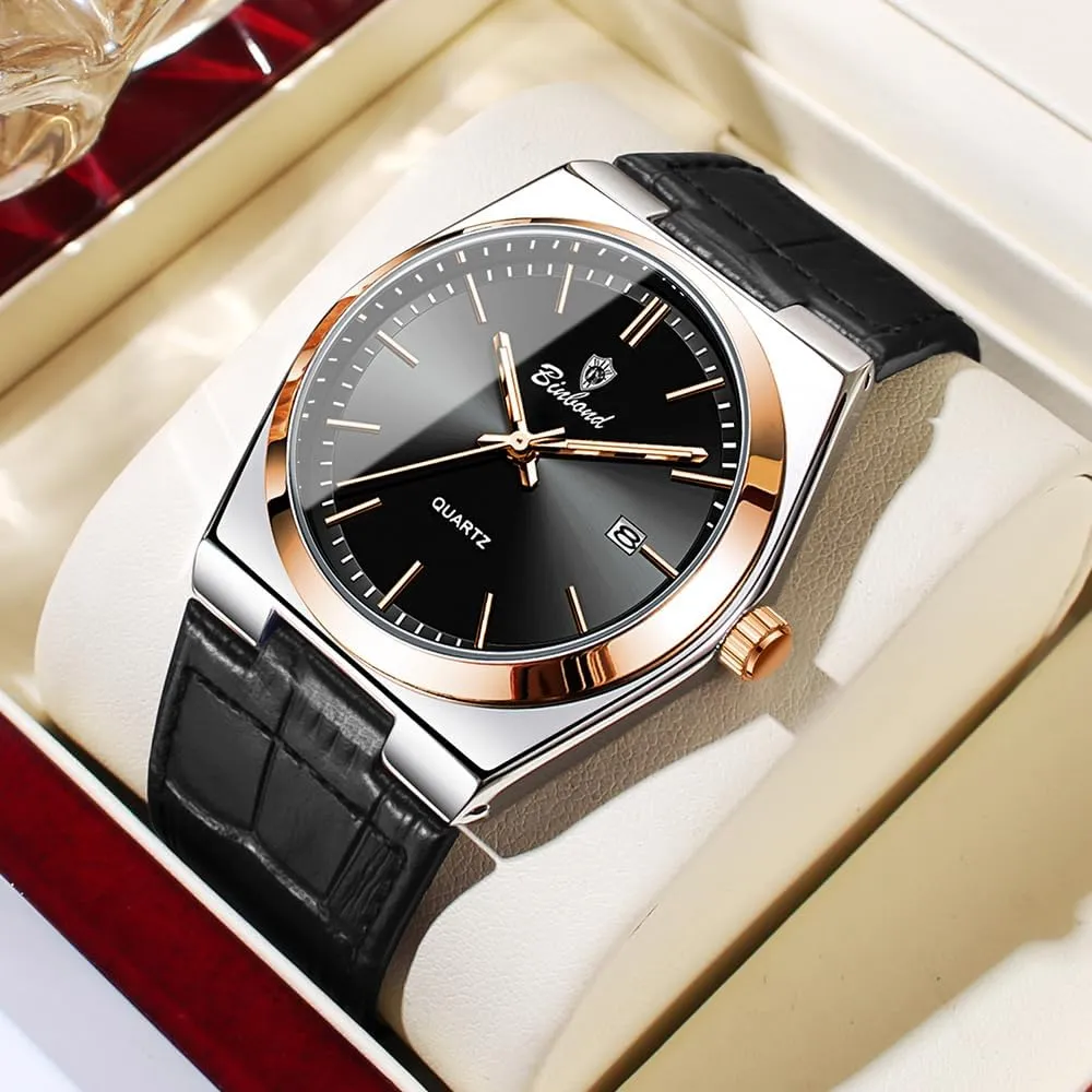 Waterproof Fashion Watches for Men Classic Men's Wrist corporation vacuum horseback phonograph swimmer Watches Luxury Quartz Men Watch Original Leather Strap 