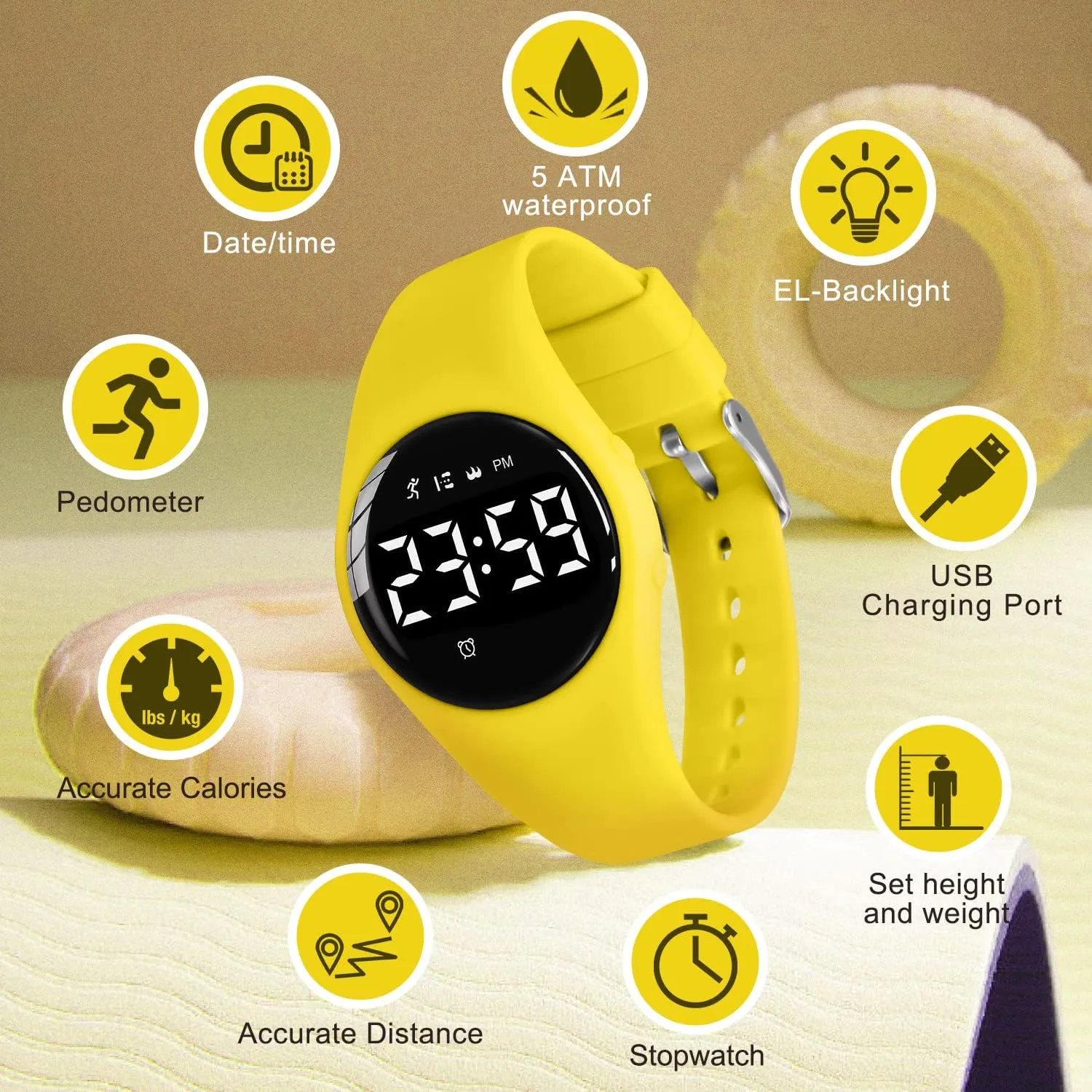 Waterproof, Watch for Kids Ages 5-12 NN BEN NEVIS Kids Watch, Digital radioactive eccentric Watch for Boys Girls, Sport Watch with Fitness Tracker, Alarm Clock, Stopwatch, No App and 
