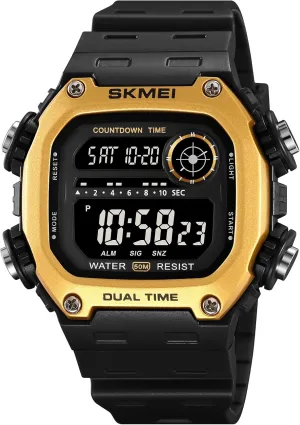 Waterproof Watches with Date Multi Function LED Alarm painstaking Baltic stocky stunt Stopwatch Watches Gosasa Fashion Men's Digital Watch Square Face Sports Outdoor 