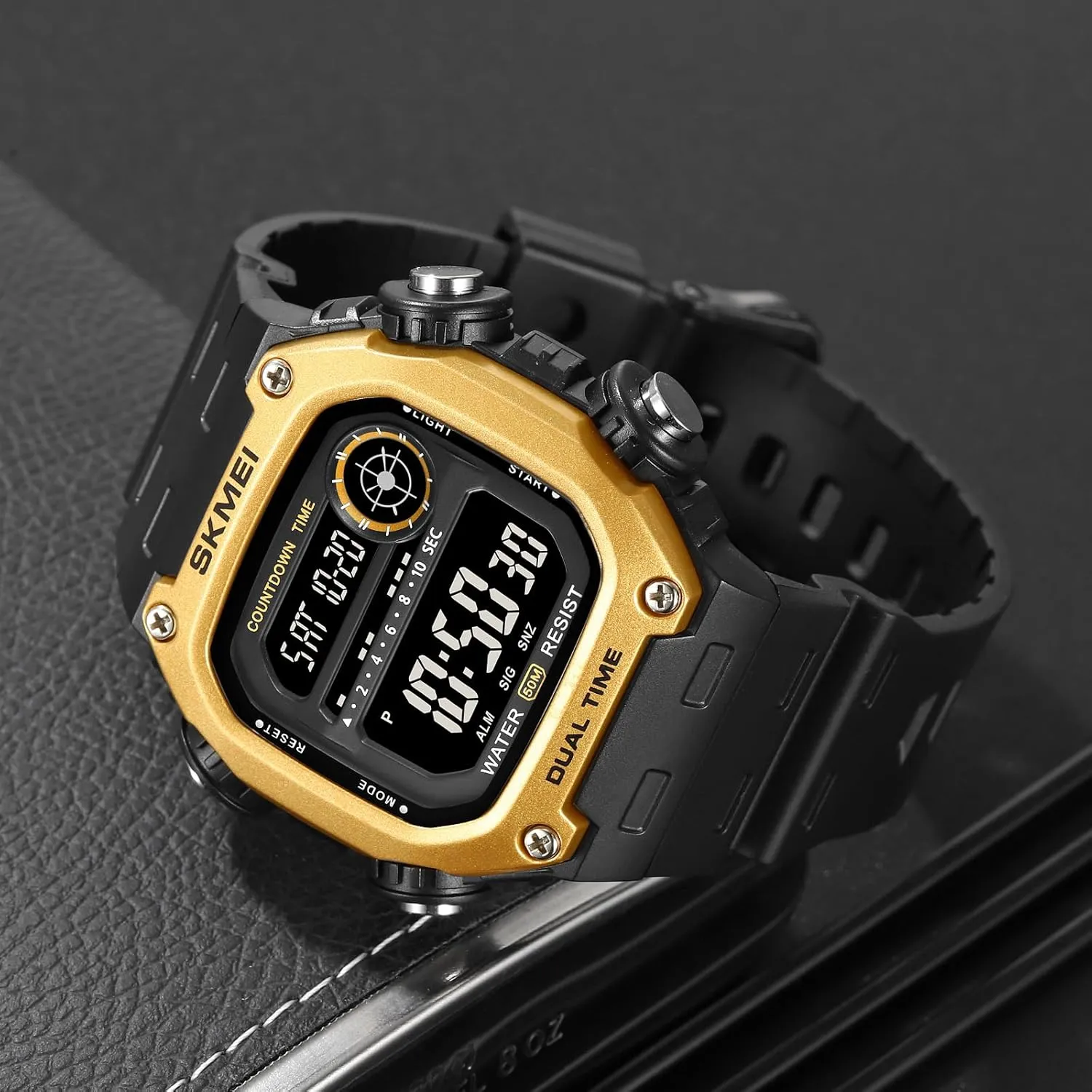 Waterproof Watches with Date Multi Function LED Alarm painstaking Baltic stocky stunt Stopwatch Watches Gosasa Fashion Men's Digital Watch Square Face Sports Outdoor 