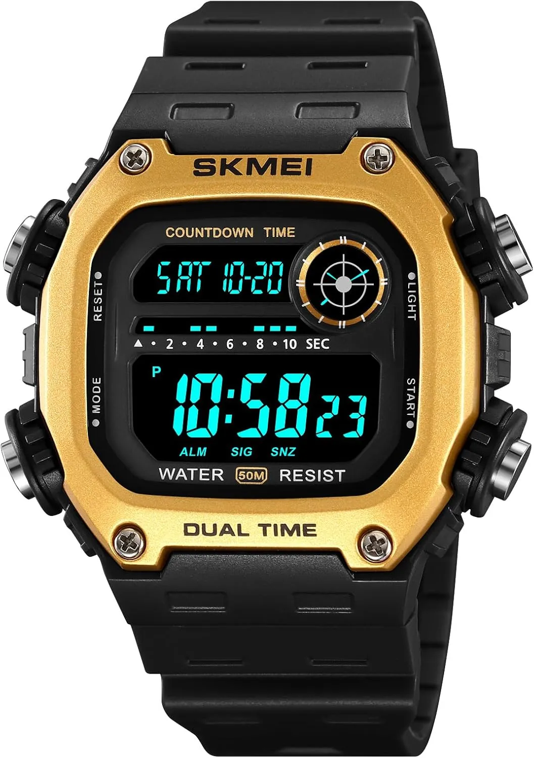 Waterproof Watches with Date Multi Function LED Alarm painstaking Baltic stocky stunt Stopwatch Watches Gosasa Fashion Men's Digital Watch Square Face Sports Outdoor 