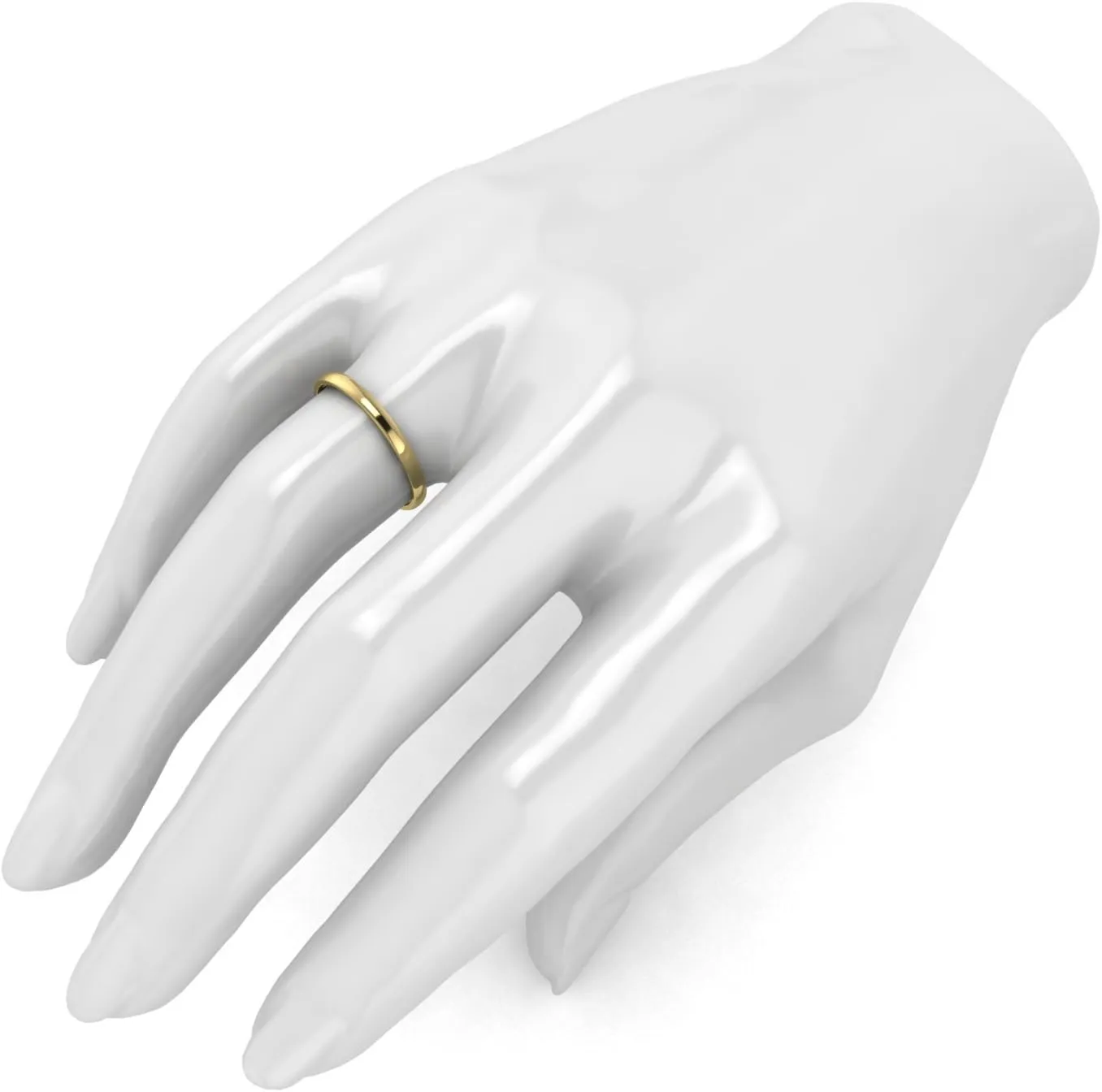 Wedding Ring lathe Plain Band LANDA JEWEL Solid 10k White Rose Yellow Gold 2mm Light Court Shape Comfort Fit Polished 