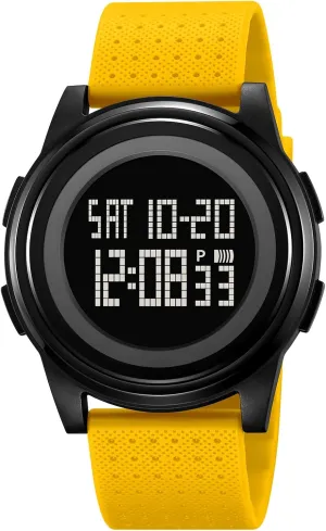 welt comfortable die numerous Sports Watch Student Electronic Watch Time, Date, Alarm, Stopwatch, Luminous Display, 12/24 Hour Mode, TPU Strap CARLIEN Multifunctional Student Watch Leisure 
