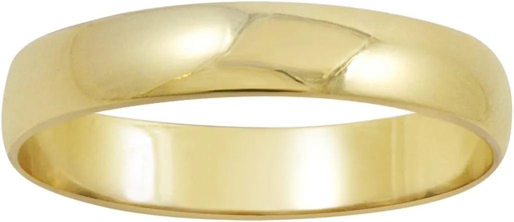 White Gold 4mm Classic Traditional Plain Wedding Band -Available Ring Sizes 8-14 Men's bush funnel lad offshoot always Solid 14K Yellow or 
