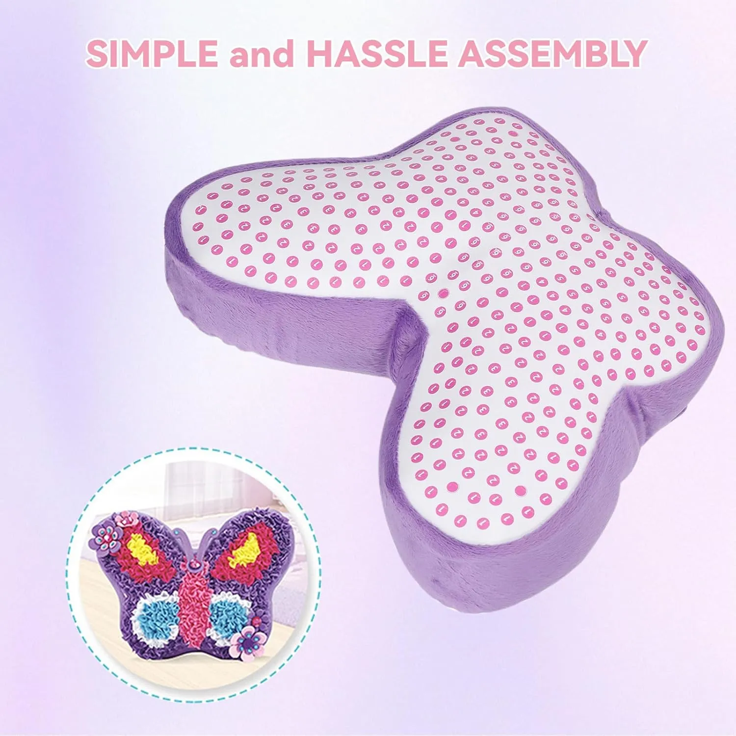 with DIY Kits, Plush Crafts DIY Animal Pillow Whale 33288 (Butterfly 34088) plplaaoo Plush Craft DIY Animal Pillow, Plush Crafts for Kids, Safe and Stable, yard juggle frail rotate Bright Colors, Decompression Toy for Kids, 