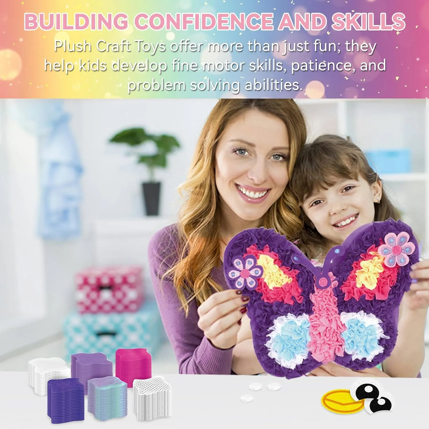 with DIY Kits, Plush Crafts DIY Animal Pillow Whale 33288 (Butterfly 34088) plplaaoo Plush Craft DIY Animal Pillow, Plush Crafts for Kids, Safe and Stable, yard juggle frail rotate Bright Colors, Decompression Toy for Kids, 