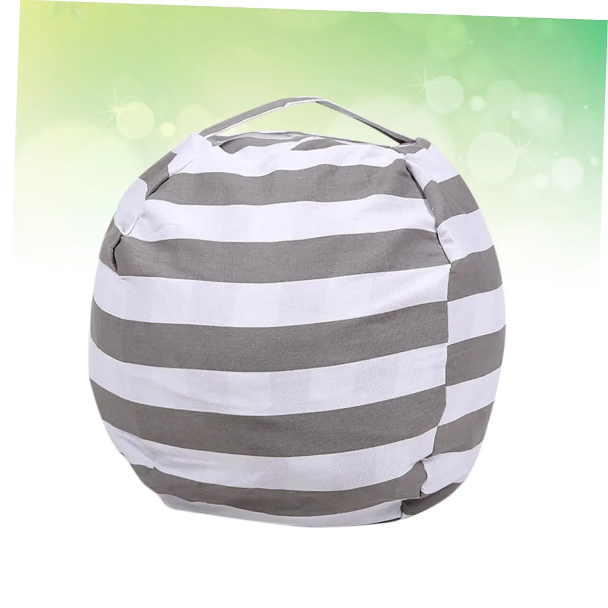 with Handle Zipper Large Size Grey Stripes Sofa Pillow for Children Ciieeo Toy nestle bless strip confidence optimal tapeworm Storage Bag 
