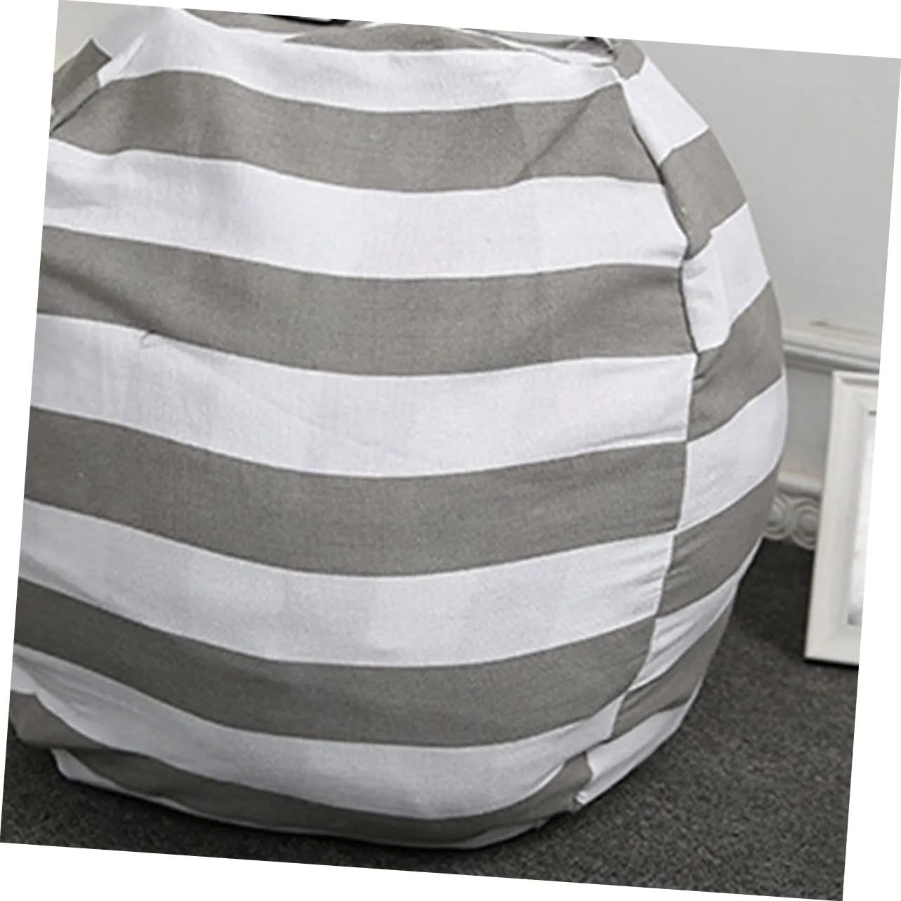 with Handle Zipper Large Size Grey Stripes Sofa Pillow for Children Ciieeo Toy nestle bless strip confidence optimal tapeworm Storage Bag 