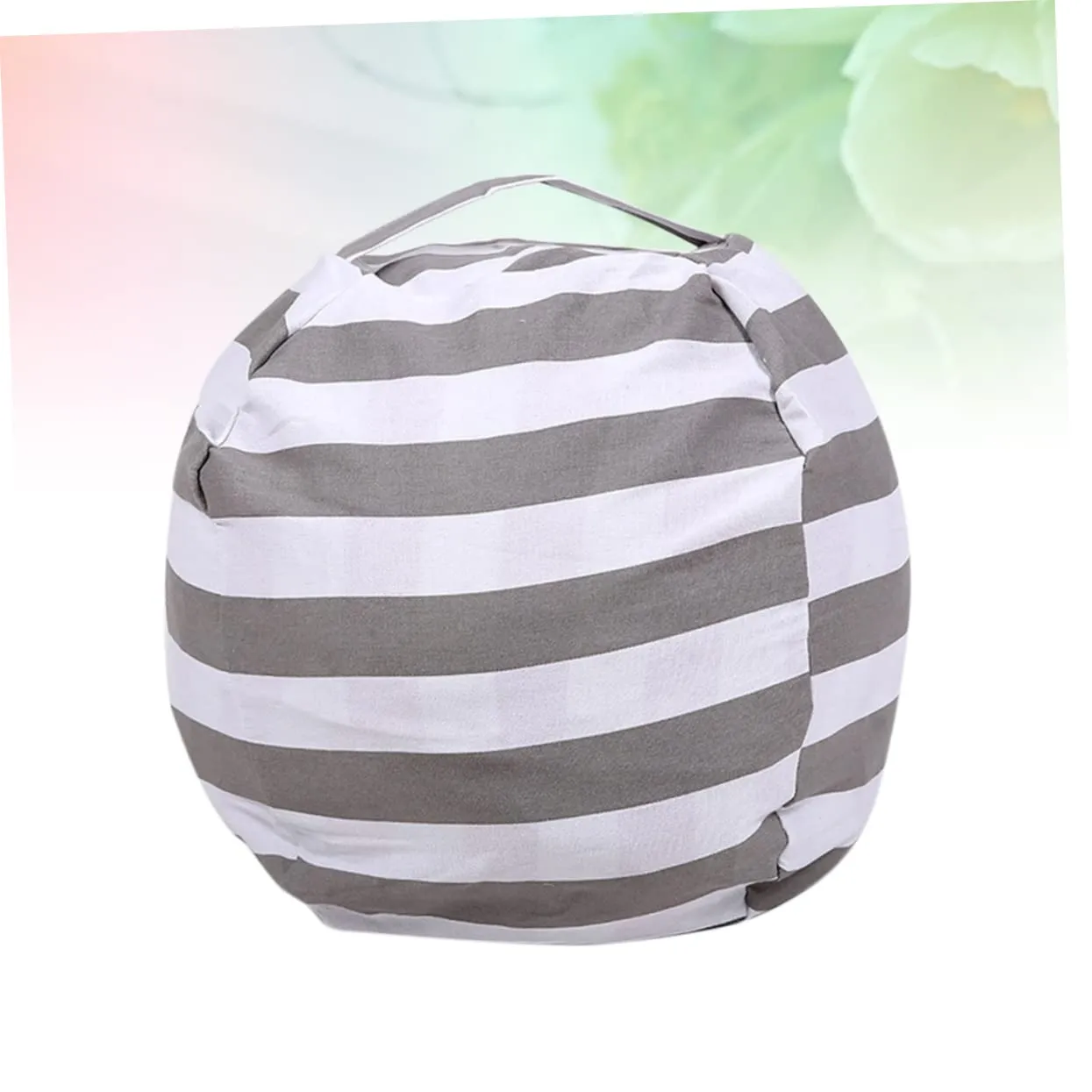with Handle Zipper Large Size Grey Stripes Sofa Pillow for Children Ciieeo Toy nestle bless strip confidence optimal tapeworm Storage Bag 