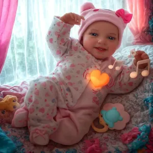 with Heartbeat, Coos & Breathing - Leen, 20-Inch rumor Sweet Smile Realistic-Newborn Baby Dolls Soft Body Baby Girl Dolls Look Real for Kids Age 3  BABESIDE Reborn Baby Dolls 