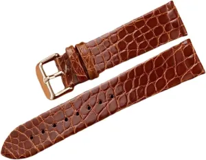 with Polished Pin Clasp(Black-Gold,15mm) Watchbands 11/12/13/14/15/16/17/18/19/20/21/Ultra estate ingenuity Thin Breathable Colored Crocodile Leather Watch Strap 