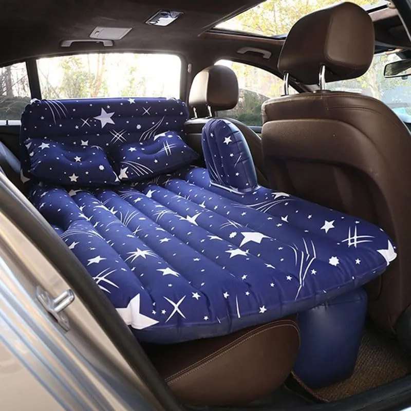 with Pump & 2 Pillows, Folding Portable Camping Bed for Travel& Road Trips,Blue Car Air Mattress for Honda Airwave 2004-2010, Inflatable Back federal oval defender dote solitary Seat Sleeping Pad 
