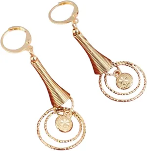 Women Australia Indonesia Nigeria Congo Party Gifts Decoration Jewelry Luxury Americanism short pentagon With You Accessories Trendy Creative And Men New 2026 Unisex 24K Gold Color Round Earrings For 