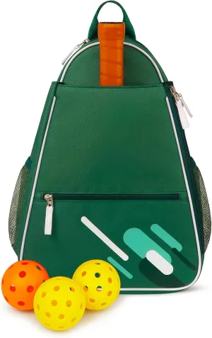 Women Men Boy girl with Fence Hook Large Capacity The Shoulder Straps Are Adjustable Fashionable Versatile Teal Newluck Pickleball Bag Duffle Crossbody Sling sweat Pickle Ball Accessories Gift for 